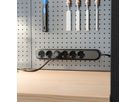BACHMANN SMART Steckdosenleiste 6x Schutzkontakt, schwarz, 1,5 m