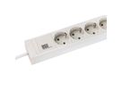BACHMANN 19'' PVC 8x Schutzkontakt-Steckdosenleiste, 2,0m Schutzkontaktstecker