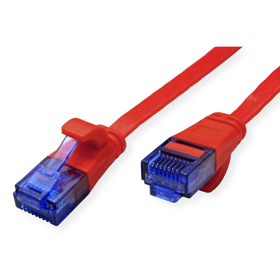 VALUE Patchkabel Cat.6A (Class EA) UTP, extra-flach, rot, 0,5 m