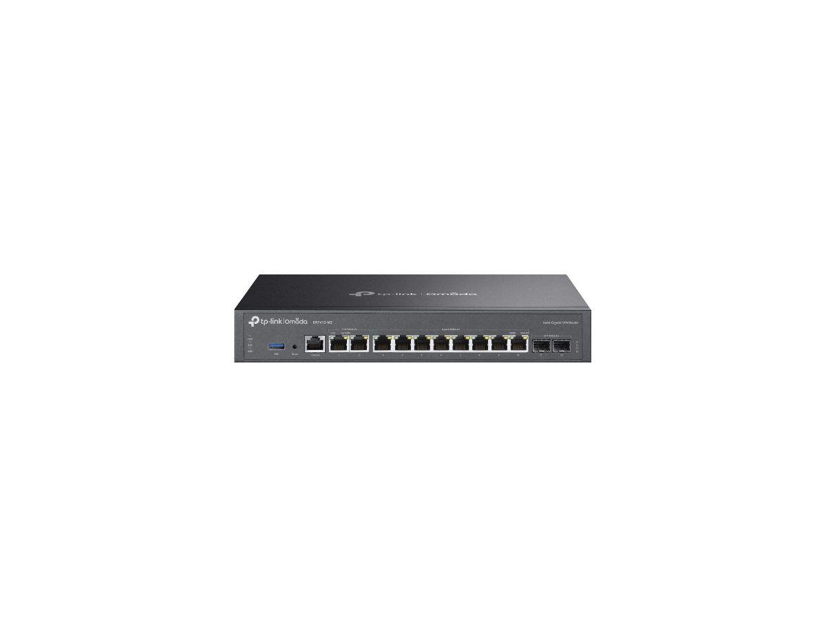 TP-Link ER7412-M2 Kabelrouter 2.5 Gigabit Ethernet, Gigabit Ethernet Schwarz
