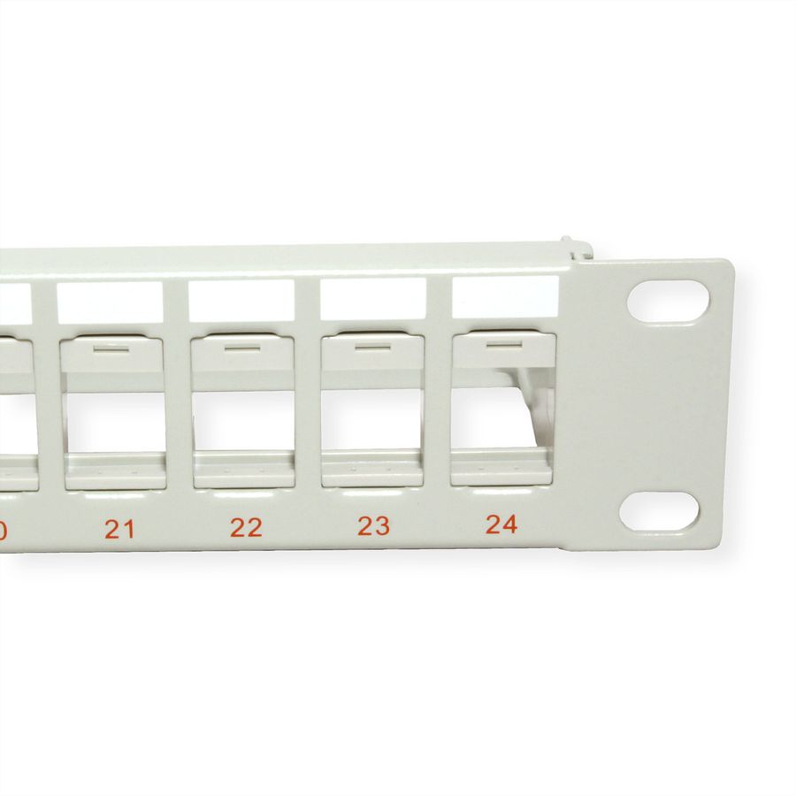 ROLINE 19-Zoll-Keystone-Modulträger, 24P., ungeschirmt, grau