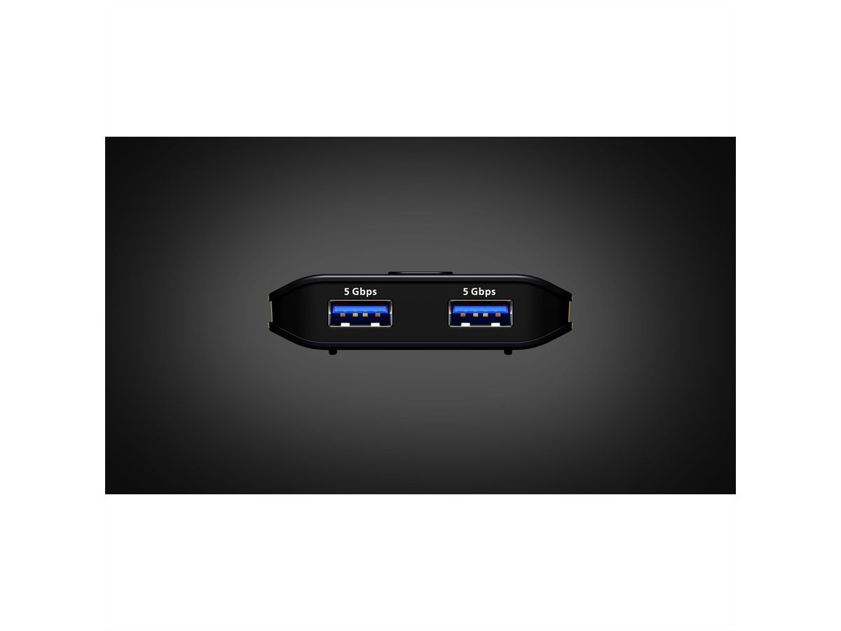 ATEN US4322 2x2-Port USB Sharing Switch USB 3.2 Gen 1 Peripheral Sharing Switch
