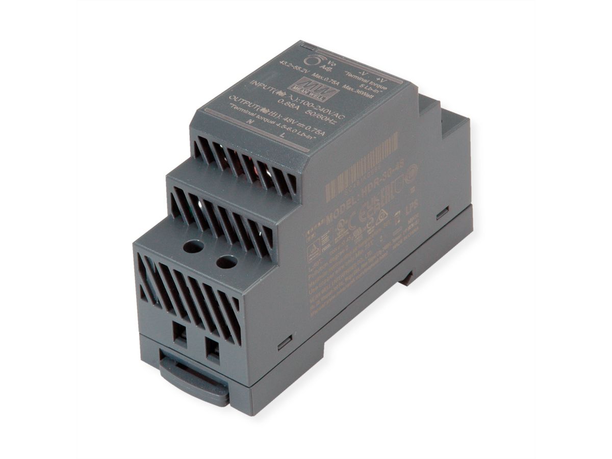 MEAN WELL HDR-30-48 Hutschienennetzteil 30W 48V DC