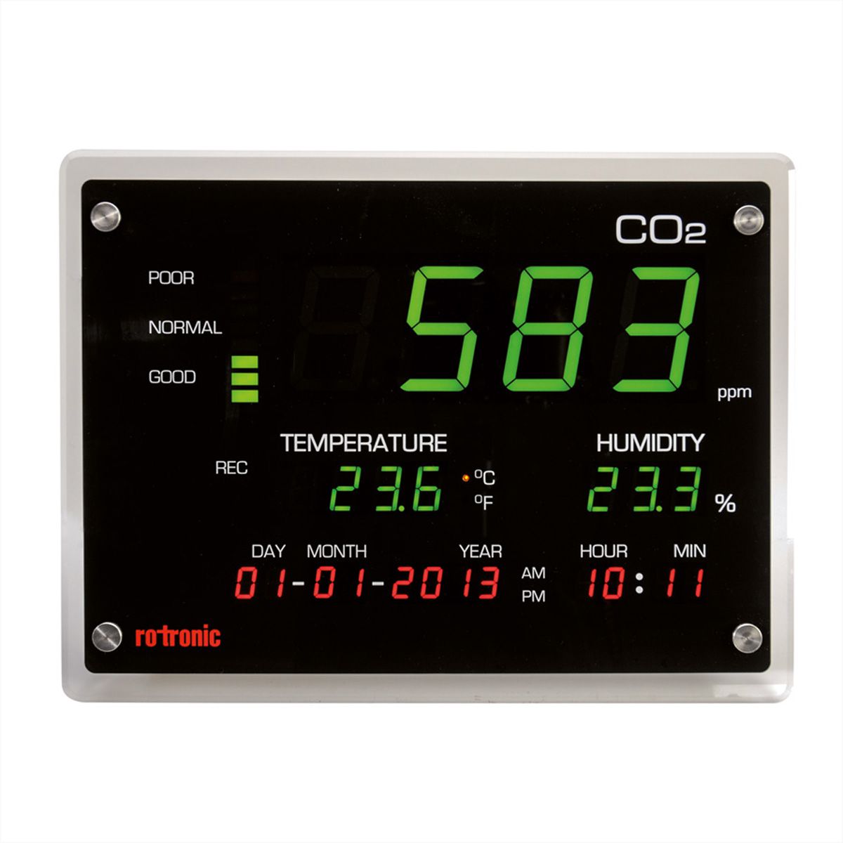 ROTRONIC CO2 Display zur Überwachung der Raumluftqualität