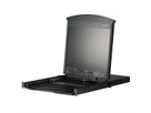 ATEN KL1516AN KVM-Switch, 48cm TFT, VGA, PS/2-USB über Kat 5, 16 Port, DE-Layout