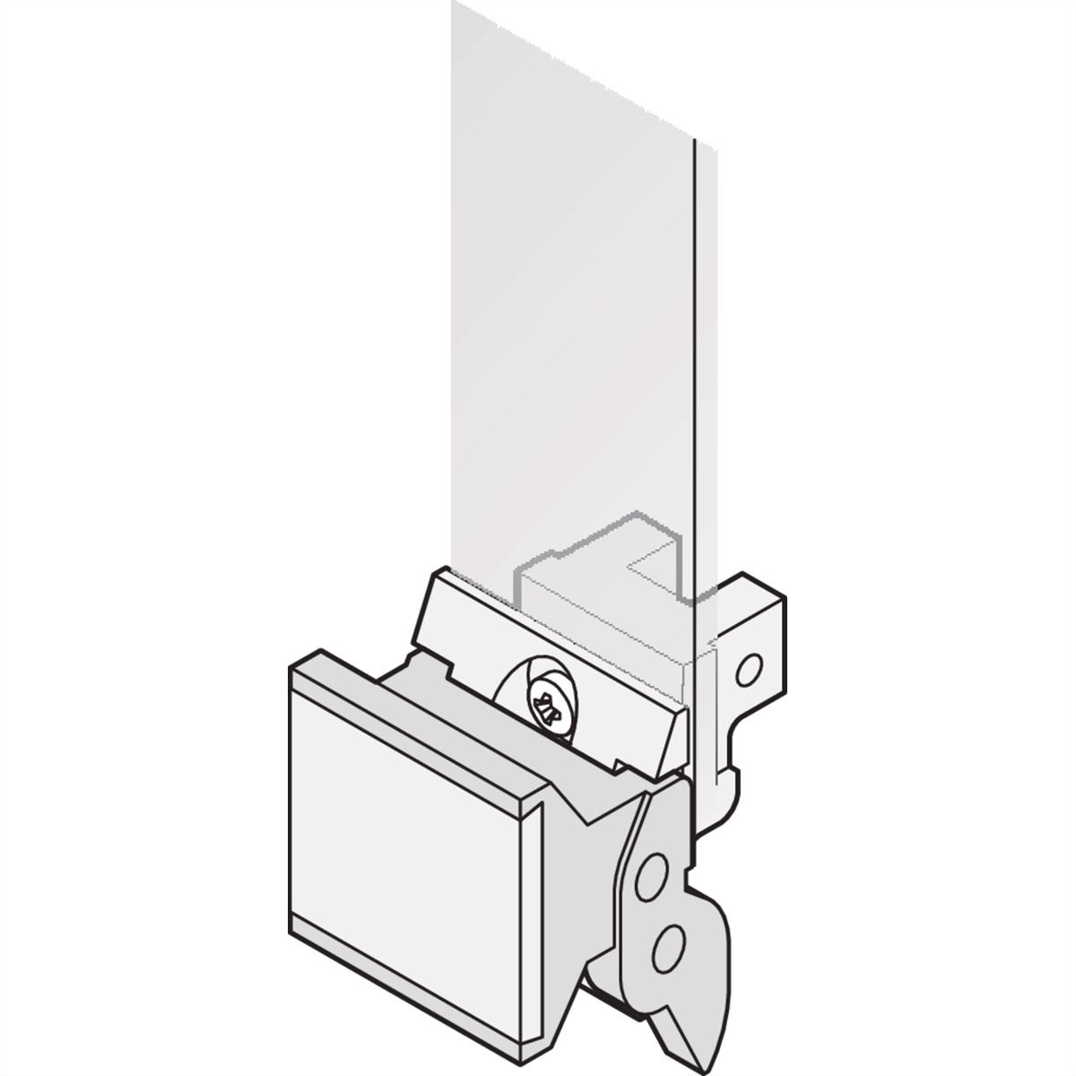 SCHROFF Aushebegriff in Trapezform, Typ 2 - TRAPEZGRIFF OP RAL7035 10STK