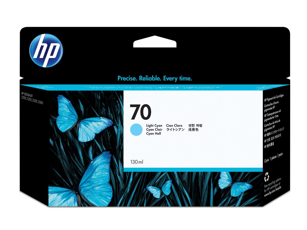 HP 70 Cyan hell Druckerpatrone, 130 ml