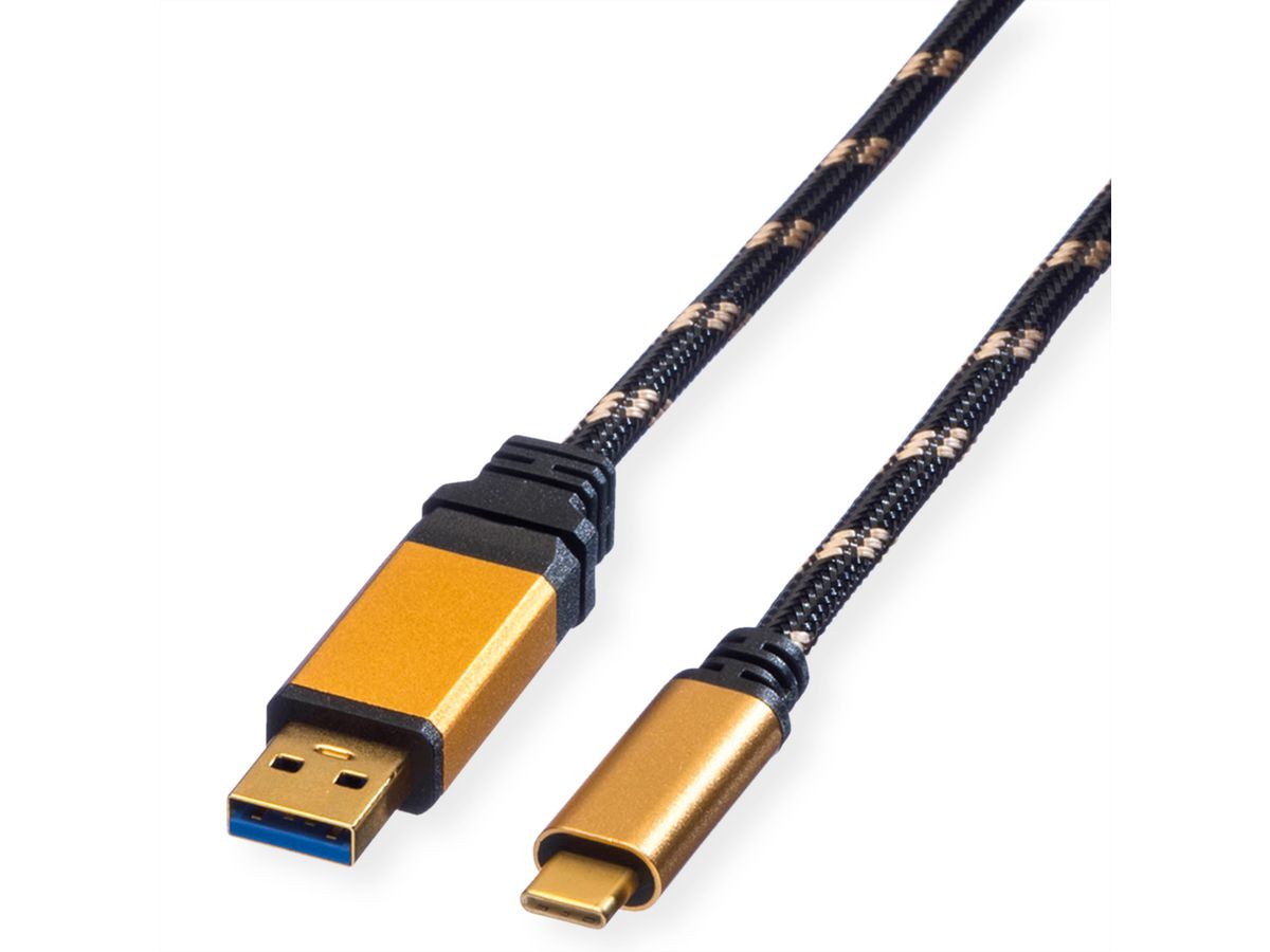 ROLINE GOLD USB 3.2 Gen 1 Kabel, A-C, ST/ST, 1 m