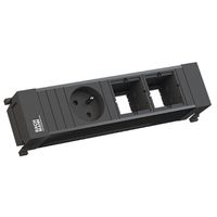 BACHMANN POWER FRAME 1xUTE 2xCM Kunststoffprofil schwarz
