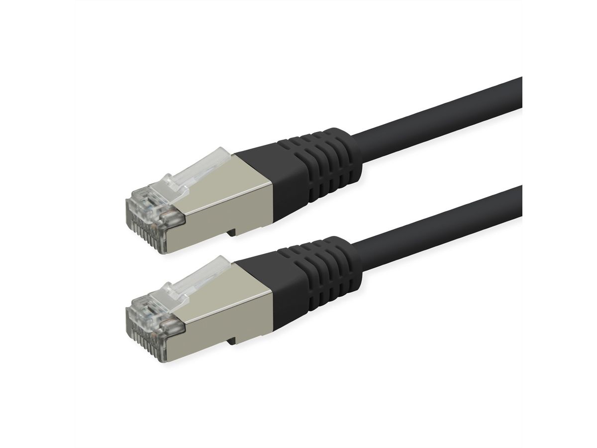 ROLINE Patchkabel Cat.6 (Class E), PoE, S/FTP (PiMF), schwarz, 5 m