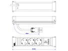 BACHMANN POWER FRAME Medium 3x Schutzkontakt 1xUSB Charger