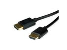 ROLINE HDMI High Speed Kabel mit Ethernet, Slim, ST-ST, schwarz, 1,5 m