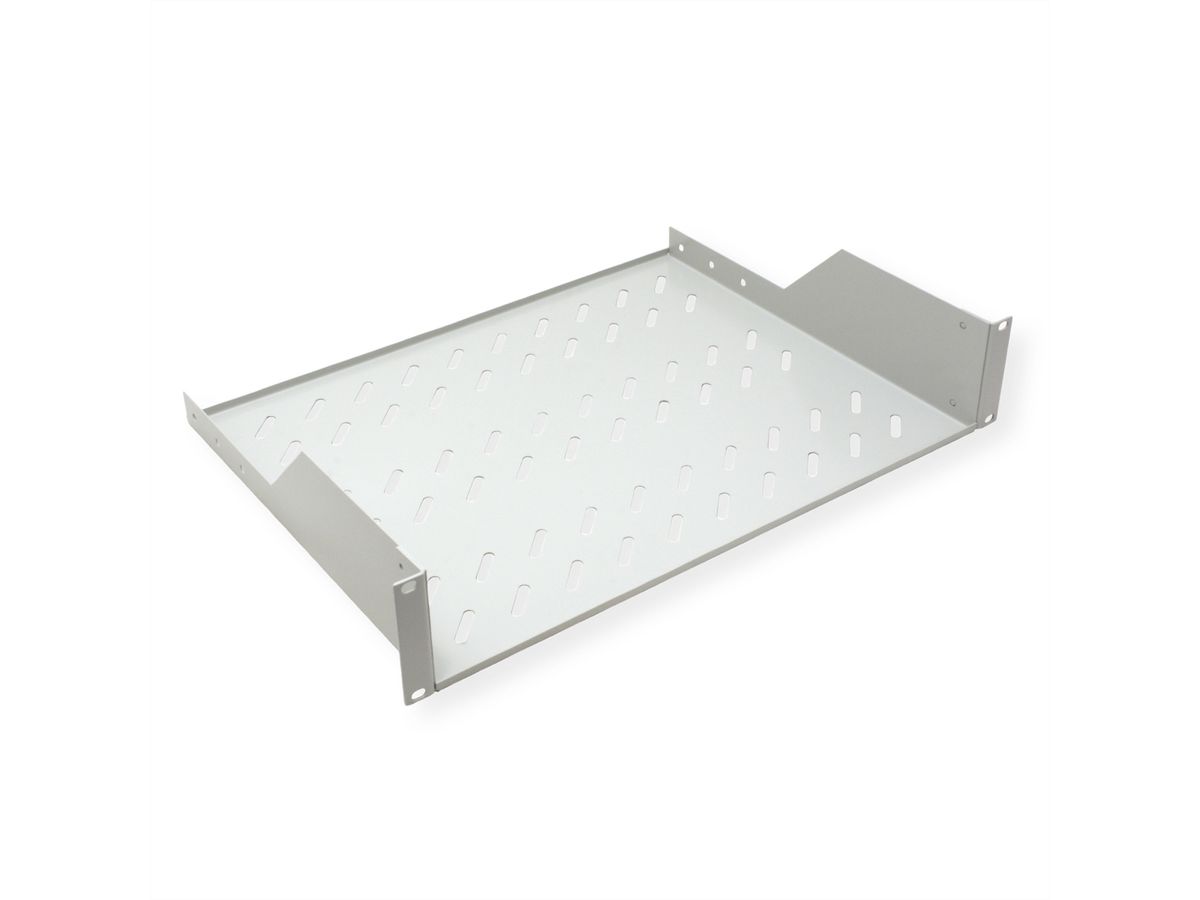 ROLINE 19-Zoll Fachboden 2 HE 350 T, 25kg Tragkraft grau