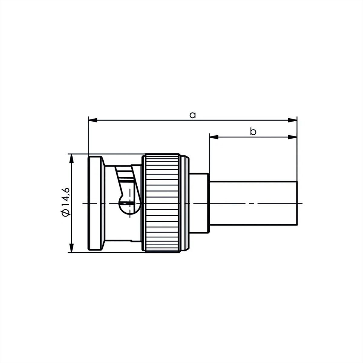 TELEGÄRTNER BNC-Crimpstecker 50 Ohm, für RG-58C/U, Standard