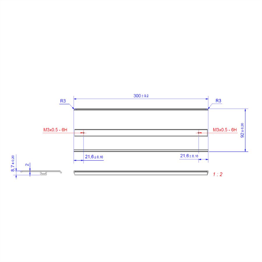 BACHMANN TOP FRAME Deckel 4-fach gestrahlt und eloxiert