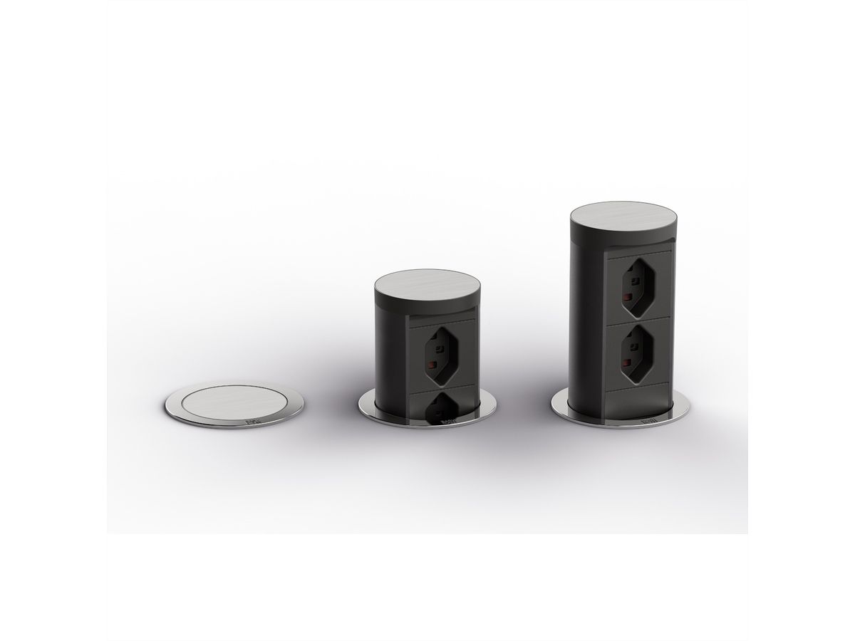 BACHMANN ELEVATOR2 2xCH T23, Edelstahl-Optik 2,0 m AEH