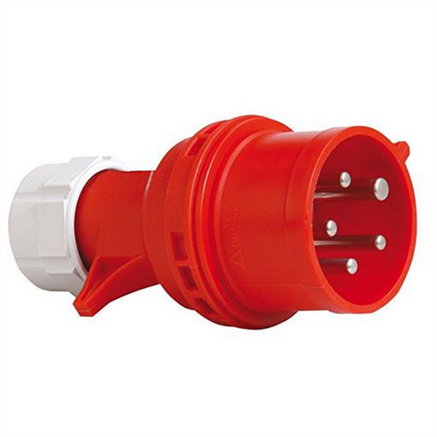 BACHMANN IT PDU ALU 1HE 12xC19 6xLeitungsschutzschalter  Stecker CEE 3L+N+PE 32A rot