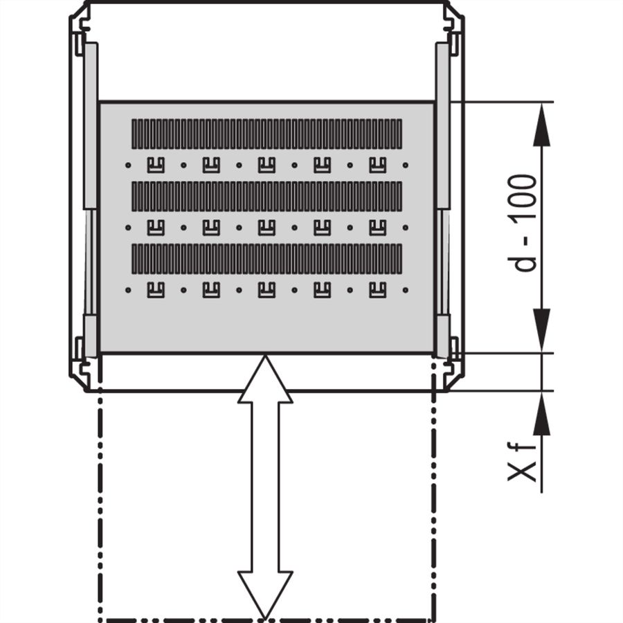 SCHROFF Gestellfachboden ausziehbar - GESTELL AUSZ.FACH. 800B 500T