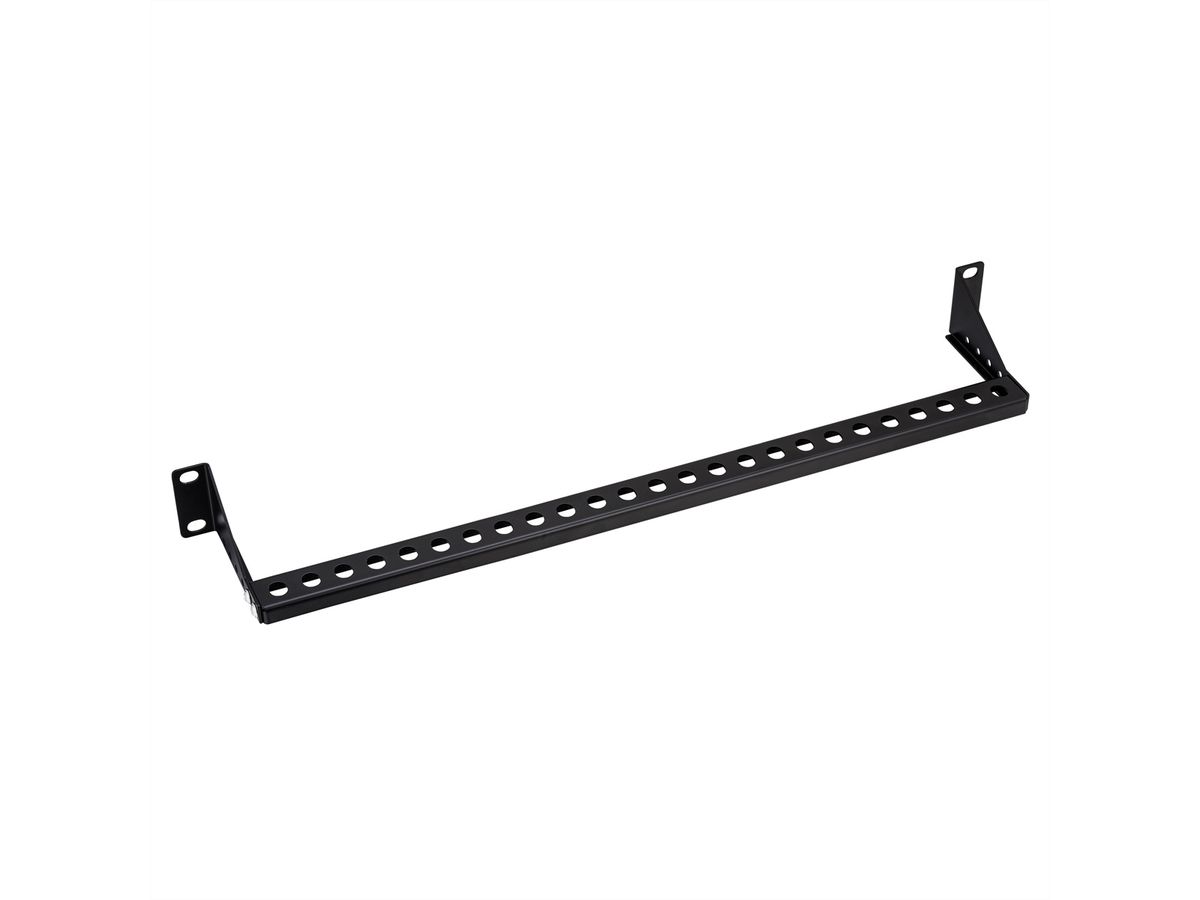 VALUE 19" Rack montierbare Kabelführungsschiene (horizontal), einstellbare Tiefe, 1HE, schwarz