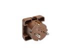BACHMANN Schutzkontaktstecker, braun flache Ausführung, montierbar