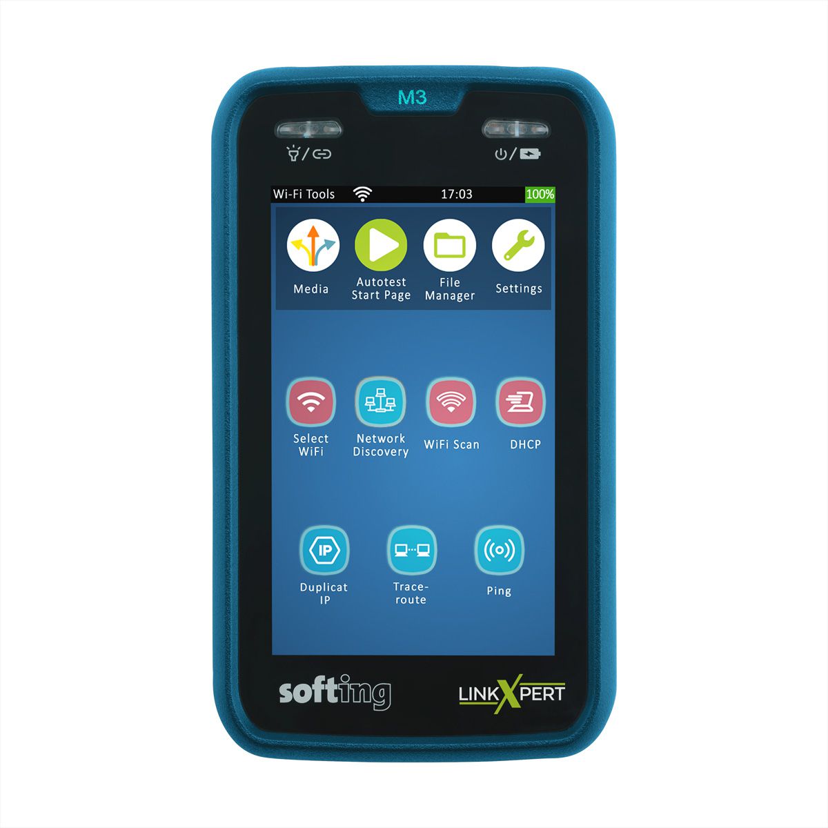 SOFTING LinkXpert M3, 3-Medien-Multitool zum einfachen Testen von LAN-Netzwerken