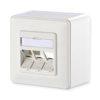 METZ CONNECT Modul Anschlussdose AP, 3 Port unbestückt reinweiß