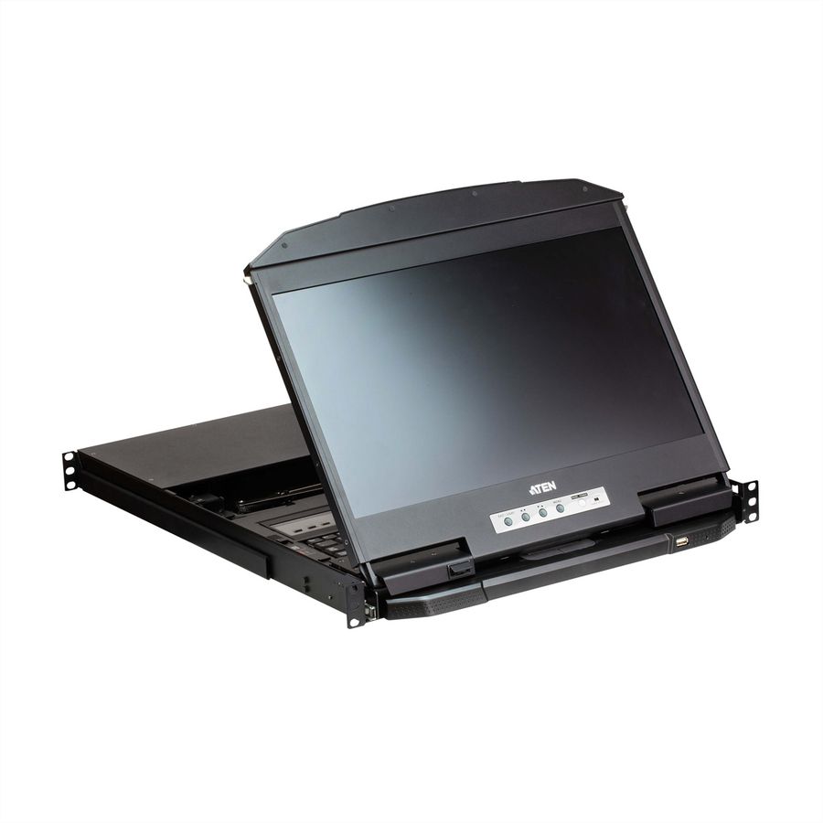 ATEN CL3884NW 4-Port Multi-View Dual Rail WideSceen LCD KVM, ES-Layout