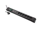 BACHMANN CONNECTUS 6xUTE, 1xGVS 1xSchalter 2,0m CEE7/7 Schwarz