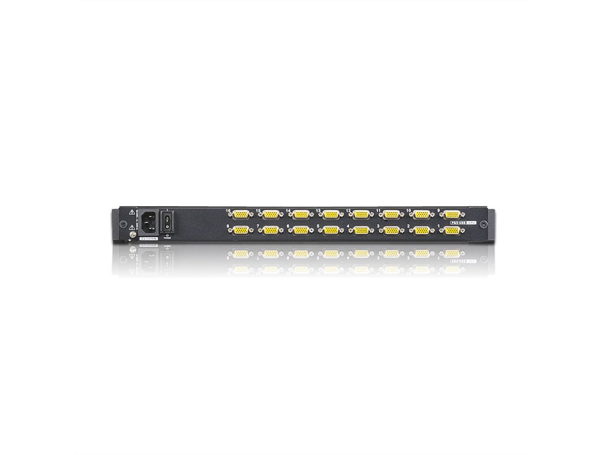 ATEN CL1316N KVM-Switch, 48cm TFT, VGA, PS/2-USB, 16 Port, DE-Layout