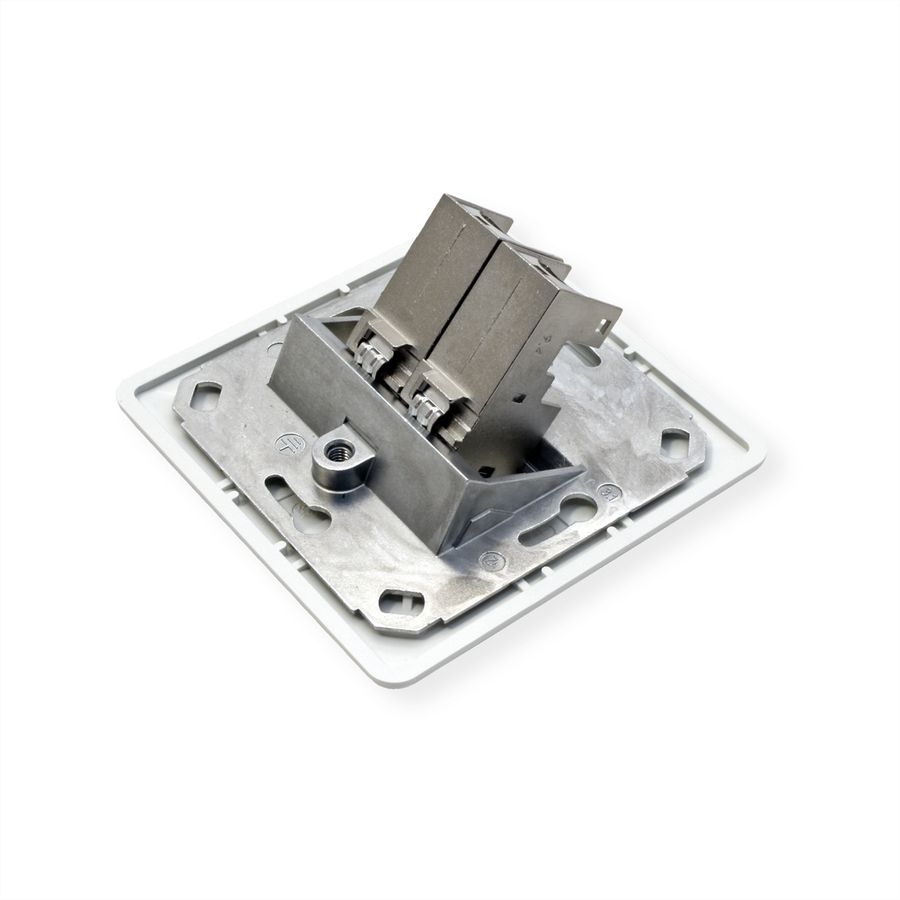 METZ CONNECT Dose UP/2 reinweiss E-DAT Modul 2 Ports, Cat.6 (Class E)