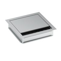 BACHMANN LOOP SQUARE Kabeldurchführung, 120mm, silberfarben