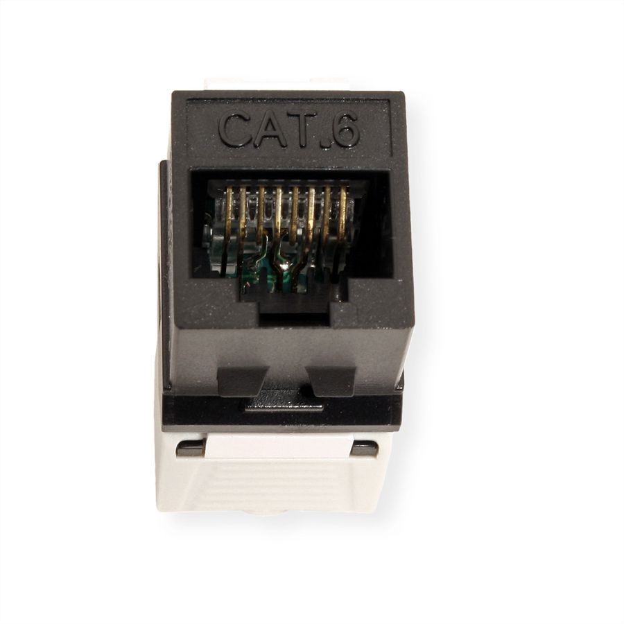 ROLINE Cat.6 (Class E) Keystone, ungeschirmt, werkzeuglos, SLIM, schwarz