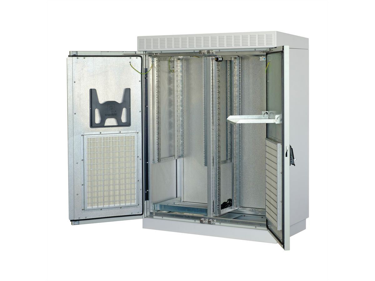 SCHROFF Mod. Outdoor-Schrank m. Doppeltür+Lüfter