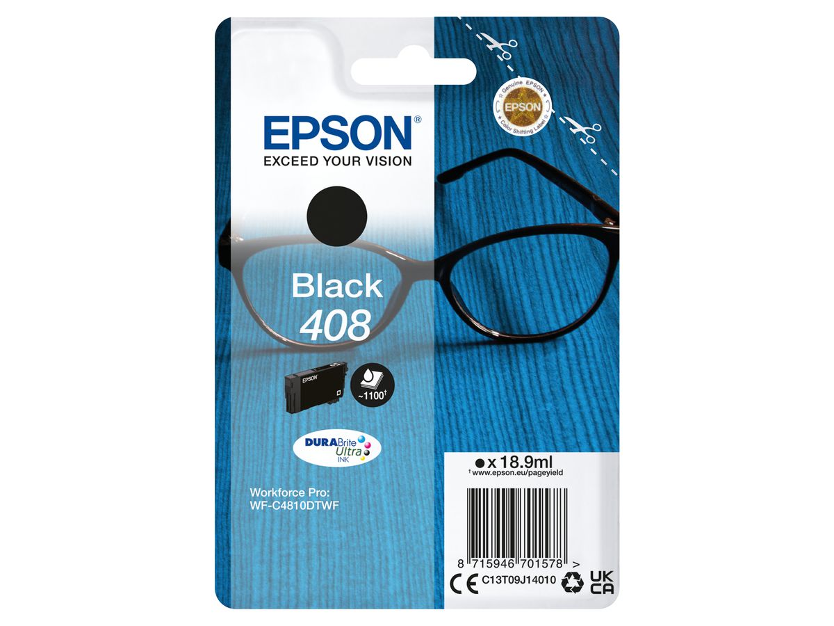 Epson Singlepack Black 408 DURABrite Ultra Ink