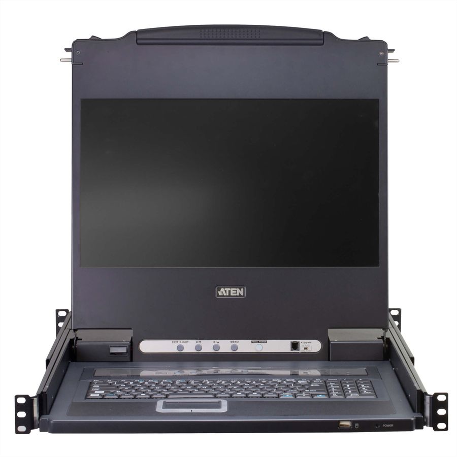 ATEN CL5716MW 43cm wide LCD KVM Switch, USB-PS/2,VGA, 16 Port, FR-Layout