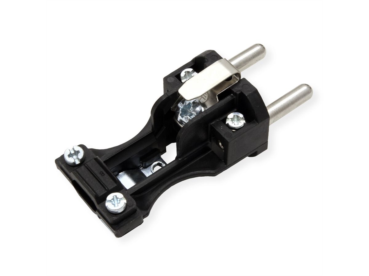 BACHMANN Vollgummi Stecker, französisches System, IP44, schwarz