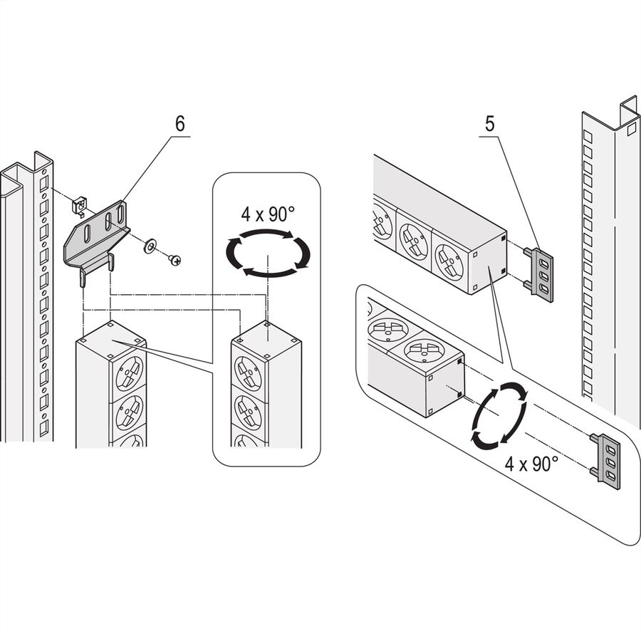 SCHROFF Schutzkontakt-Steckdosenl.Wieland Anschl.-STDL.6DO.Schutzkontakt SCHWARZ