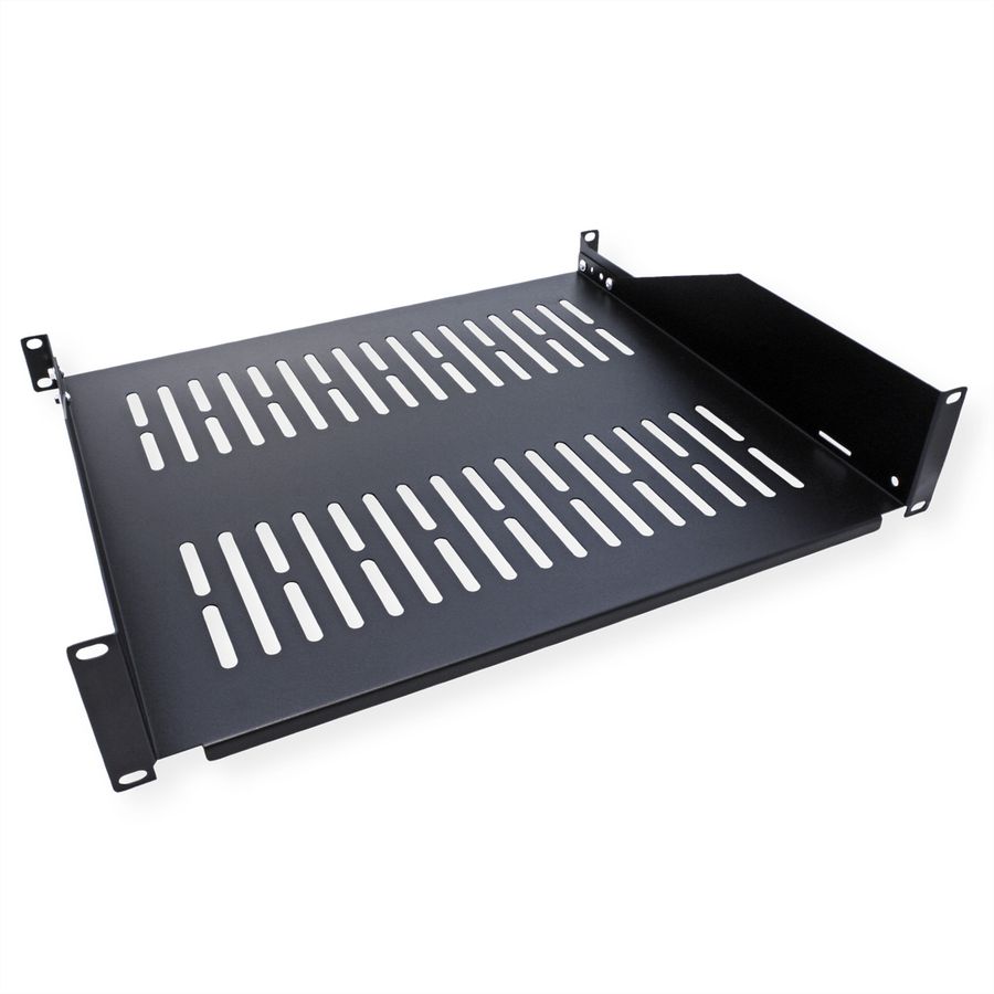 VALUE 19-Zoll-Geräteträger, 485 x 400mm, 2HE, max. 25kg, schwarz