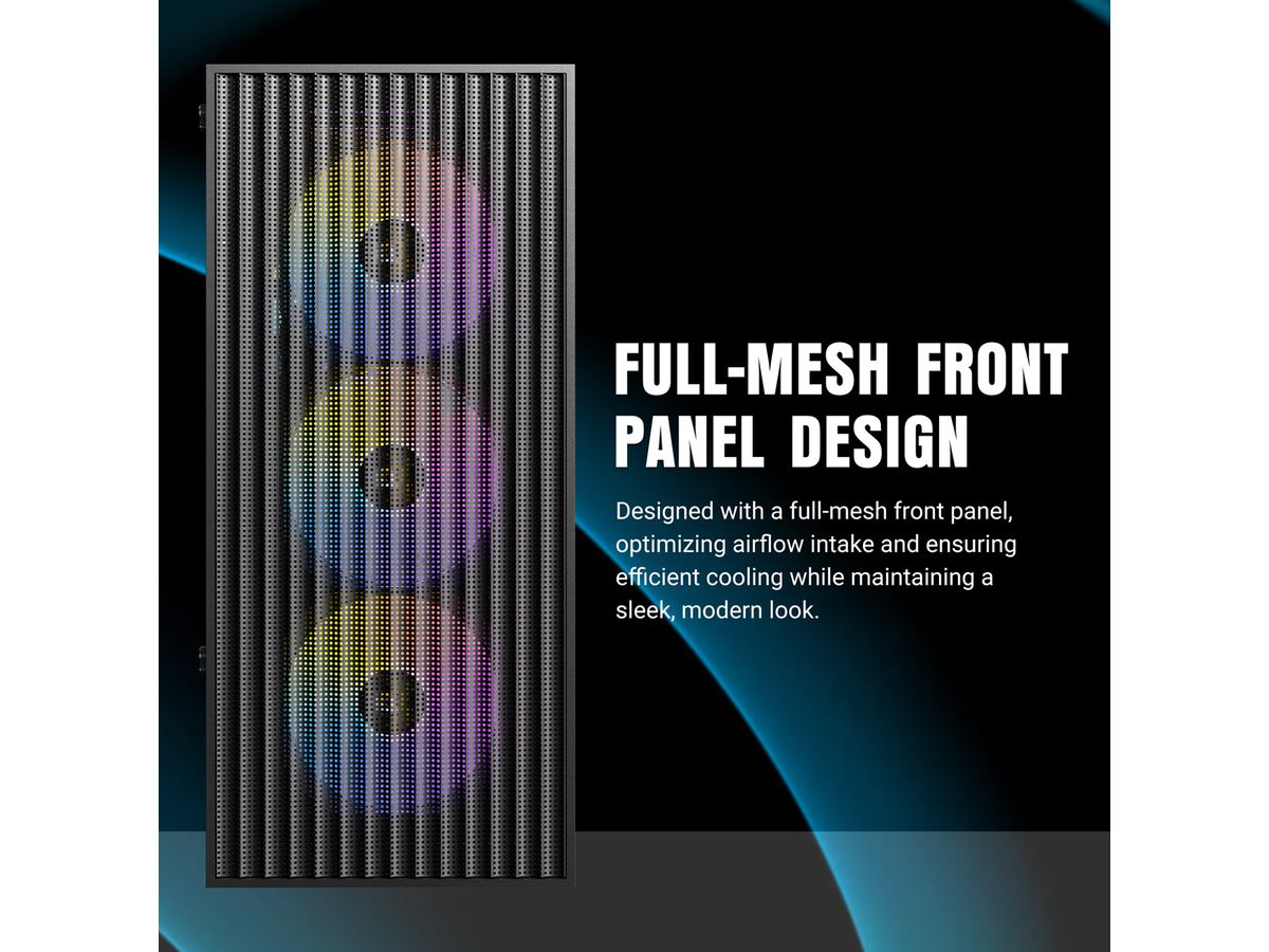 ANTEC AX27 RGB Elite PC Gehäuse Midi Tower Gaming ATX, schwarz