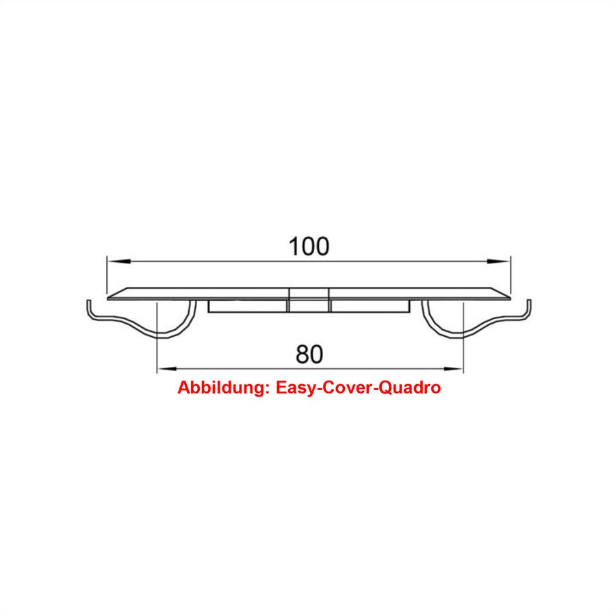 BACHMANN Easy-Cover-Quadro schwarz