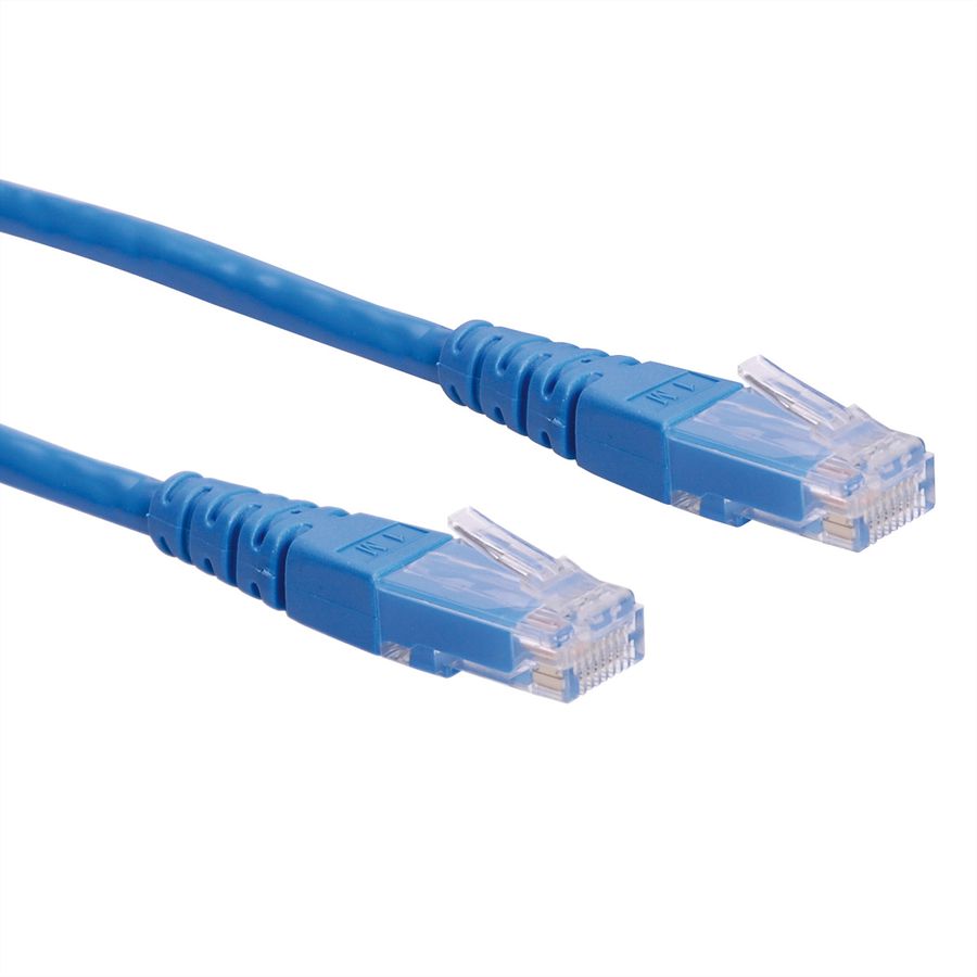 ROLINE Patchkabel Cat.6 (Class E) UTP, blau, 1 m