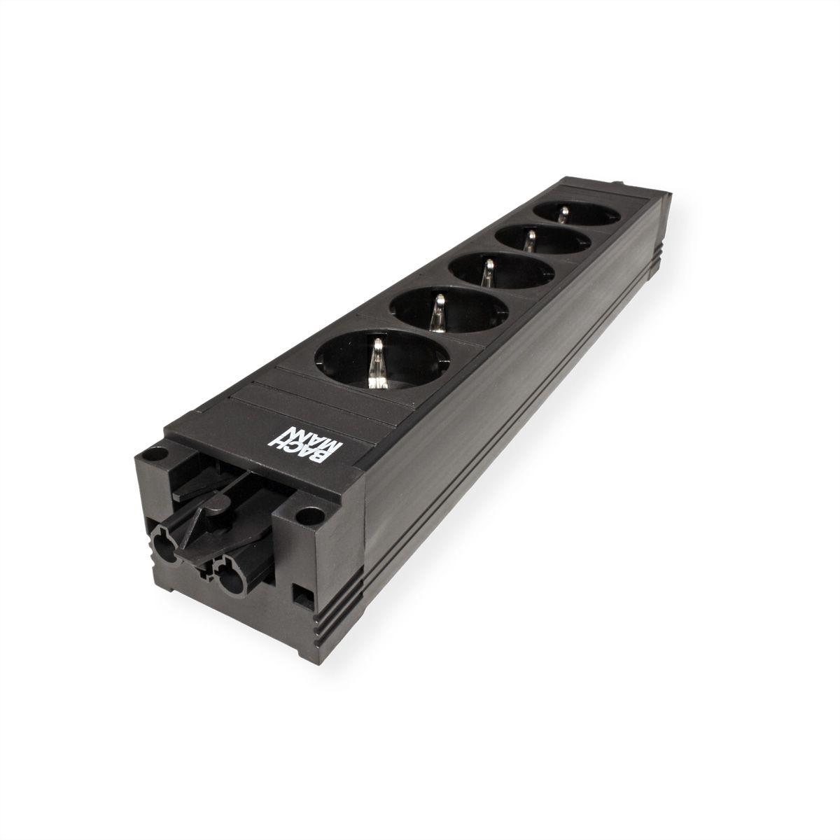 BACHMANN STEP BASE Schutzkontakt, 5x CEE7/3, schwarz