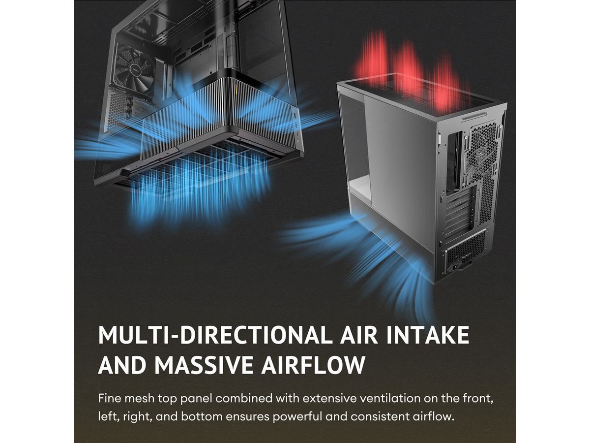 ANTEC Constellation C6 Curve Air PC Gehäuse ATX Midi Tower, schwarz