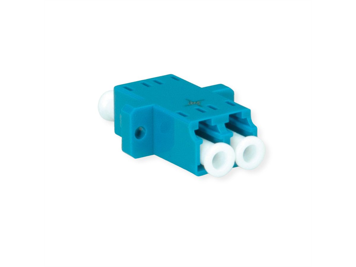 TELEGÄRTNER LC Duplex Kupplung, Single- u. Multimode, Keramikhülse, Kunststoffgehäuse blau