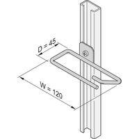 SCHROFF Kabelöse für C-Profil - KABELOESE F. C-PROFIL 45X120