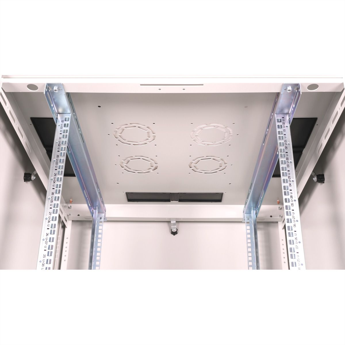 ROLINE 19-Zoll Netzwerkschrank Basic 32 HE, 800x800 BxT Glastür grau