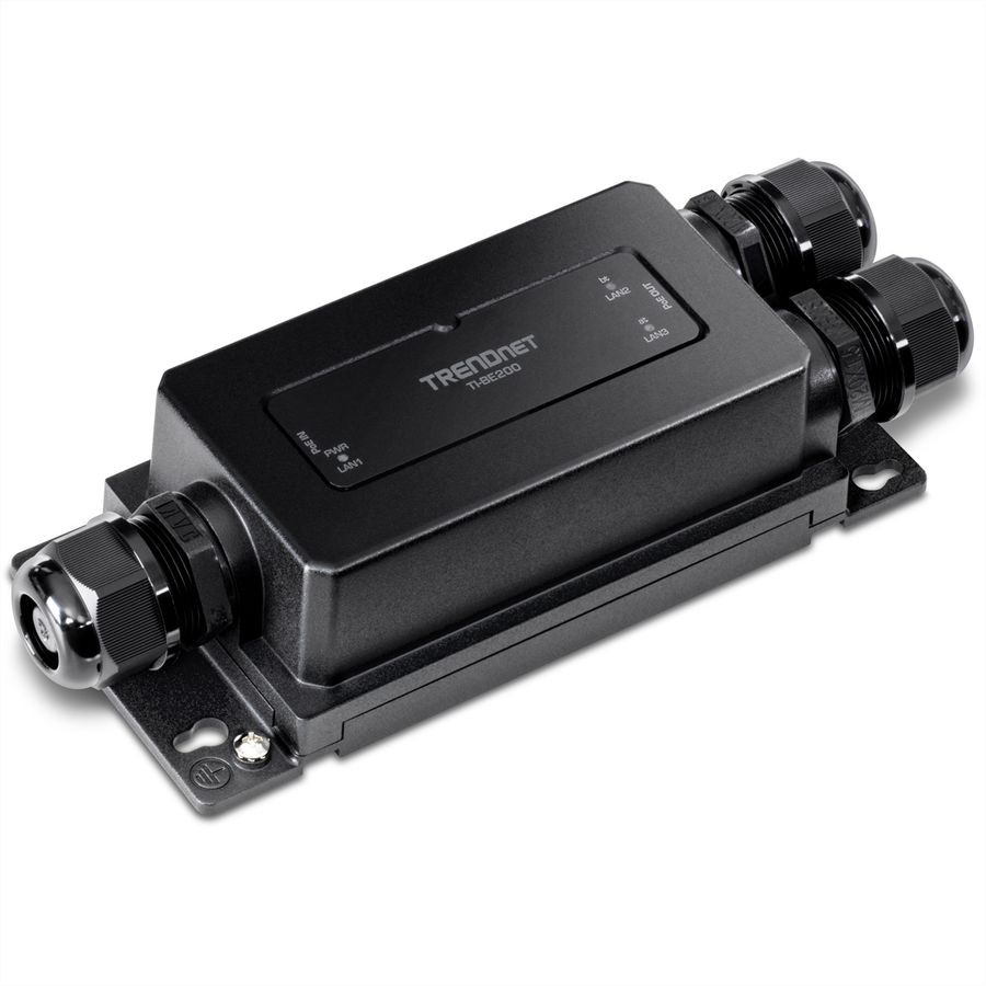 TRENDnet TI-BE200 Outdoor PoE++ Extender, 2-Port Industrial Gigabit