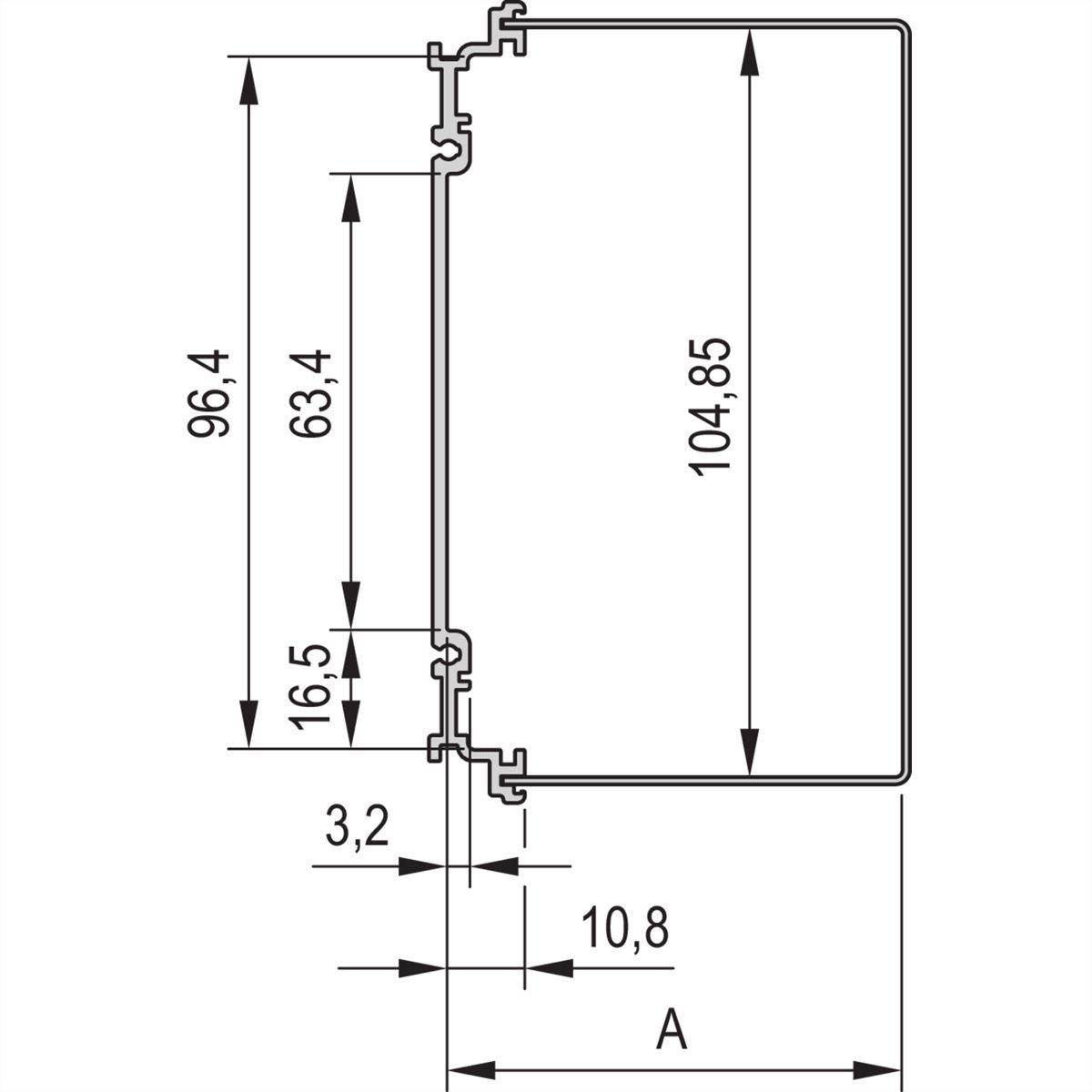 SCHROFF Kassetten PRO mit Haube, 3 HE, Frontplatte geschirmt (Textildichtung) - KAS M.HAUBE EMV 3HE 5TE 167T