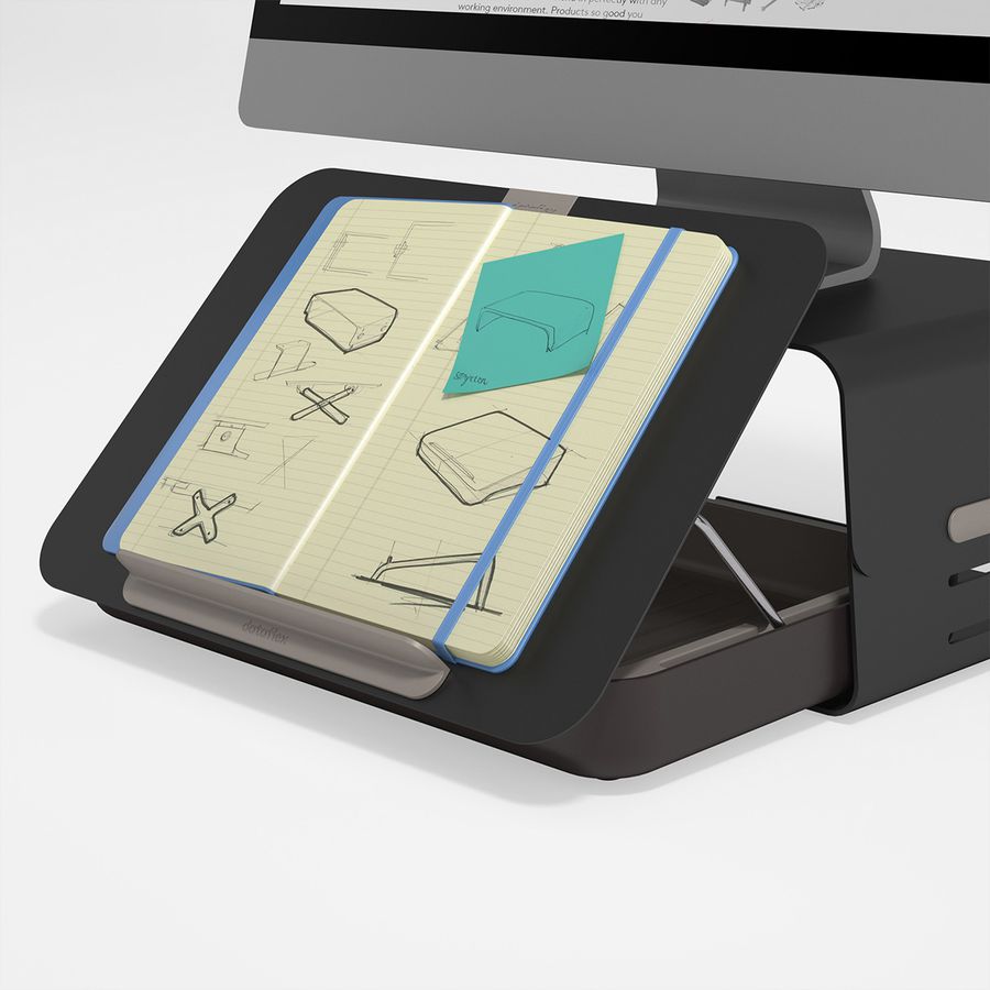 DATAFLEX Addit Bento ergonomisches Schreibtischset, schwarz