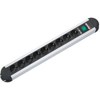 BACHMANN PRIMO Steckdosenleiste 9x Schutzkontakt, Aluminium, mit Schalter, 1,75 m